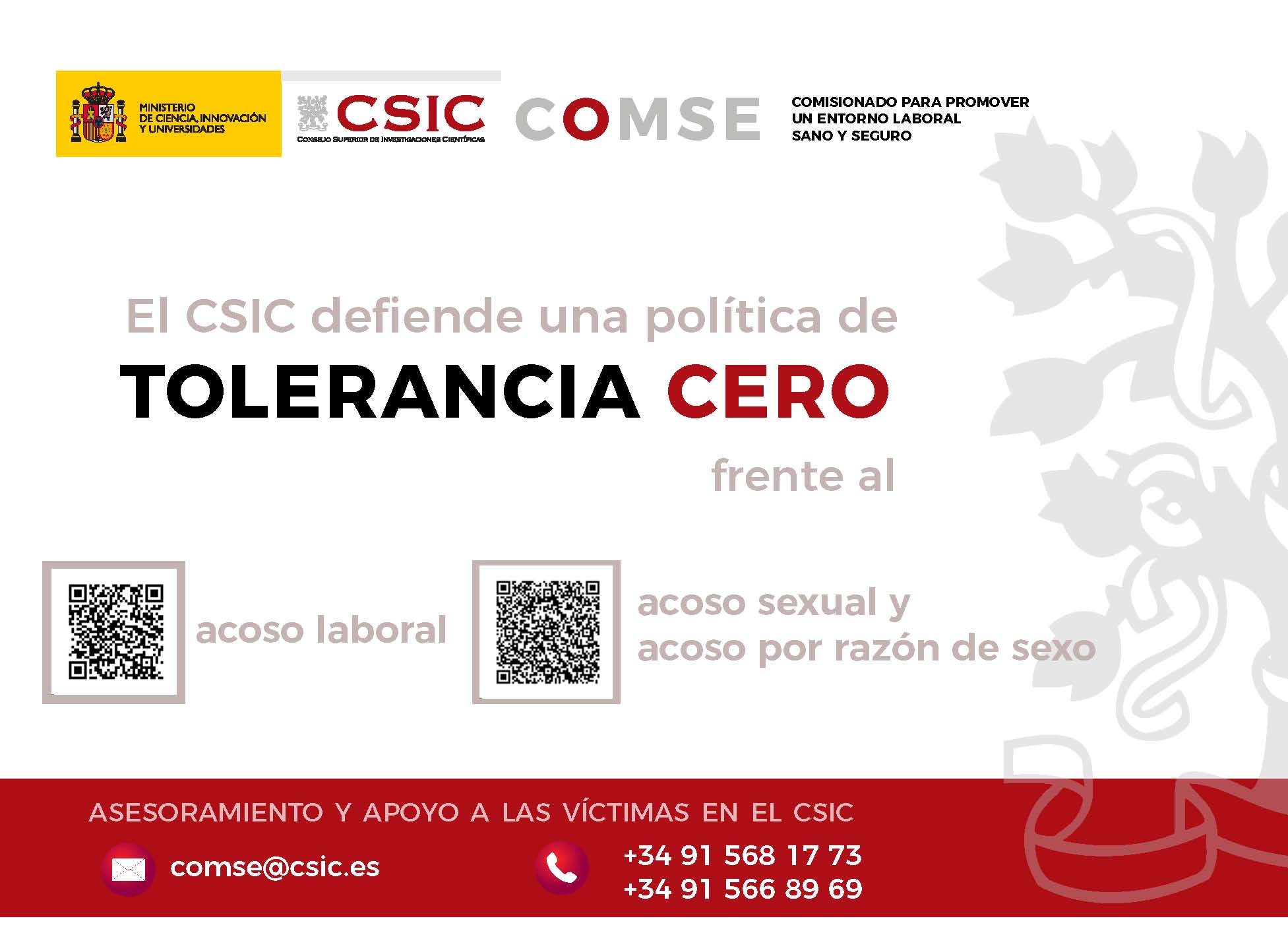 Comite igualdad CSIC Tolerancia Cero